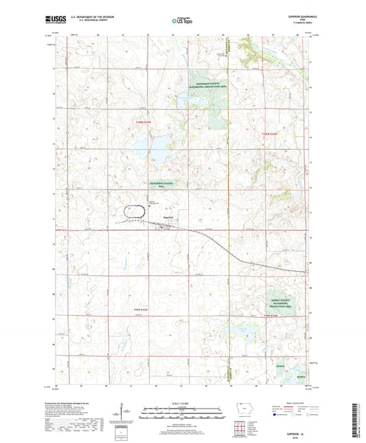 Superior Iowa US Topo Map Image