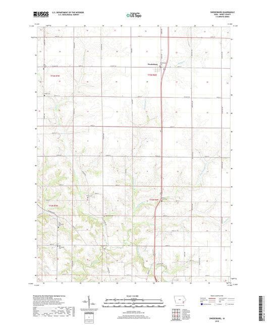 Swedesburg Iowa US Topo Map Image