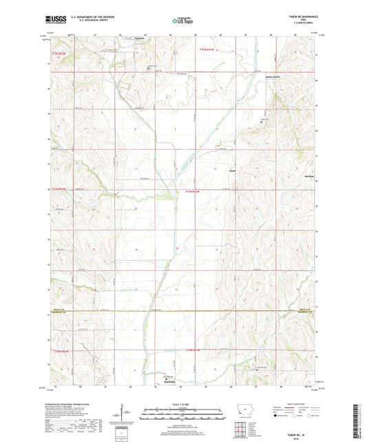 Tabor NE Iowa US Topo Map Image