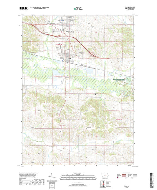 Tama Iowa US Topo Map Image