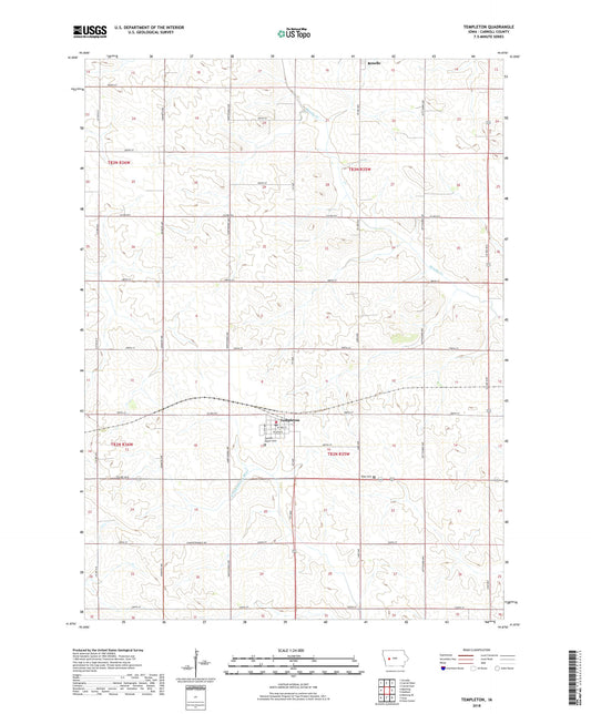 Templeton Iowa US Topo Map Image