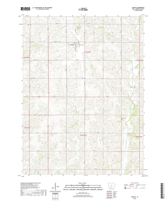 Tingley Iowa US Topo Map Image