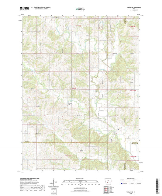 Tingley NE Iowa US Topo Map Image