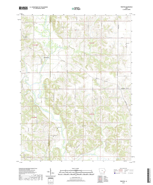 Trenton Iowa US Topo Map Image