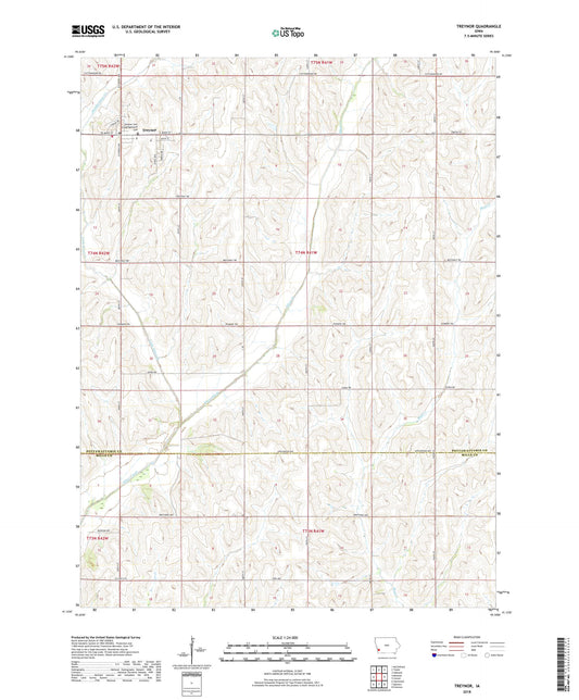 Treynor Iowa US Topo Map Image