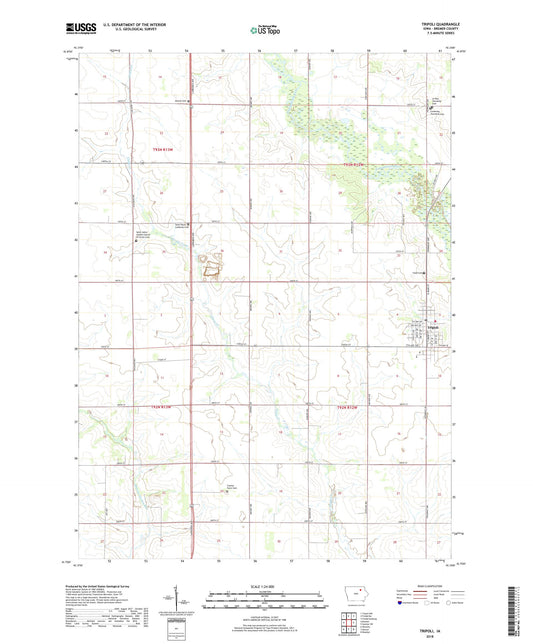 Tripoli Iowa US Topo Map Image