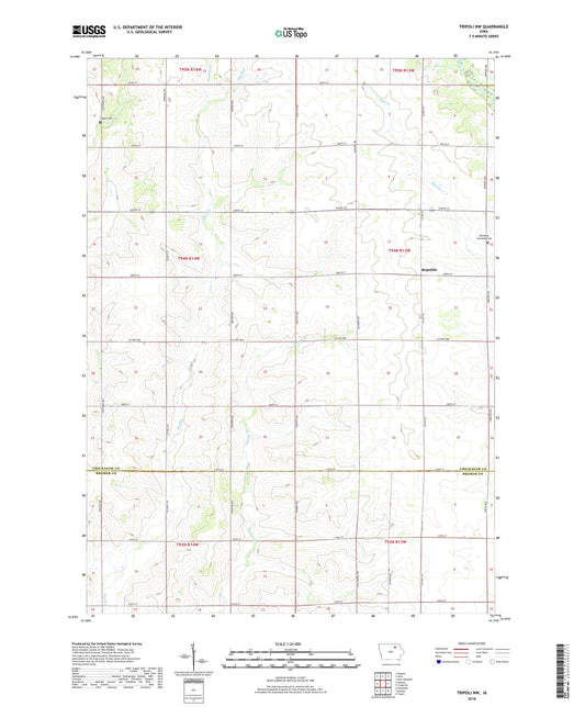 Tripoli NW Iowa US Topo Map Image