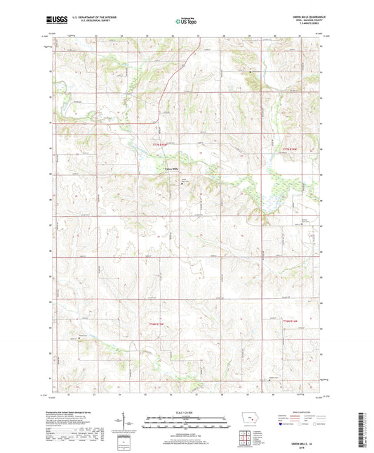Union Mills Iowa US Topo Map Image