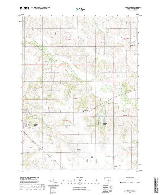 University Park Iowa US Topo Map Image