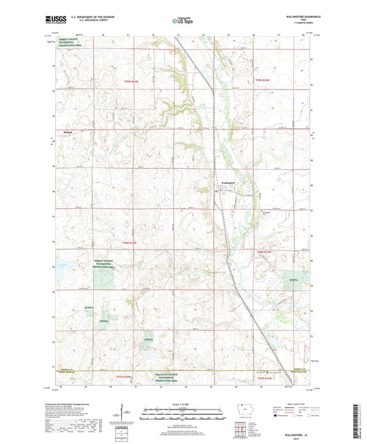 Wallingford Iowa US Topo Map Image