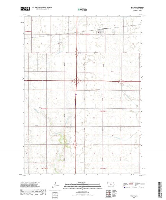 Williams Iowa US Topo Map Image