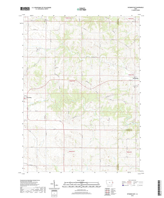 Wyoming East Iowa US Topo Map Image