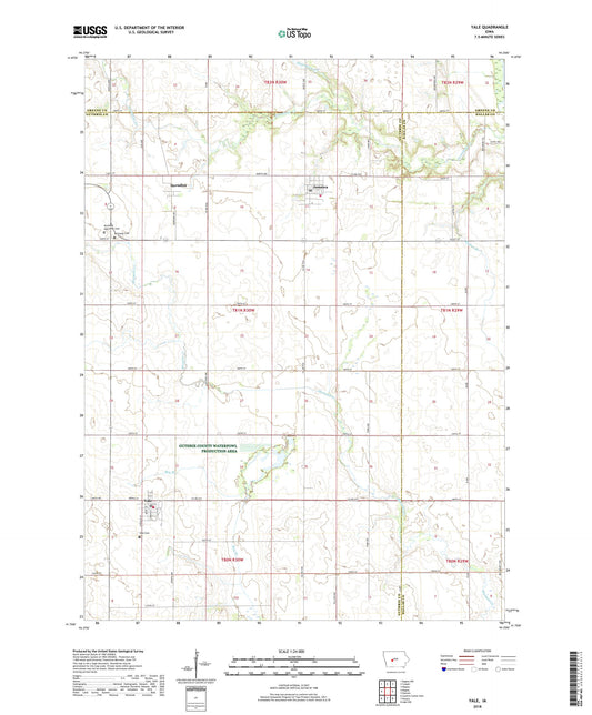 Yale Iowa US Topo Map Image