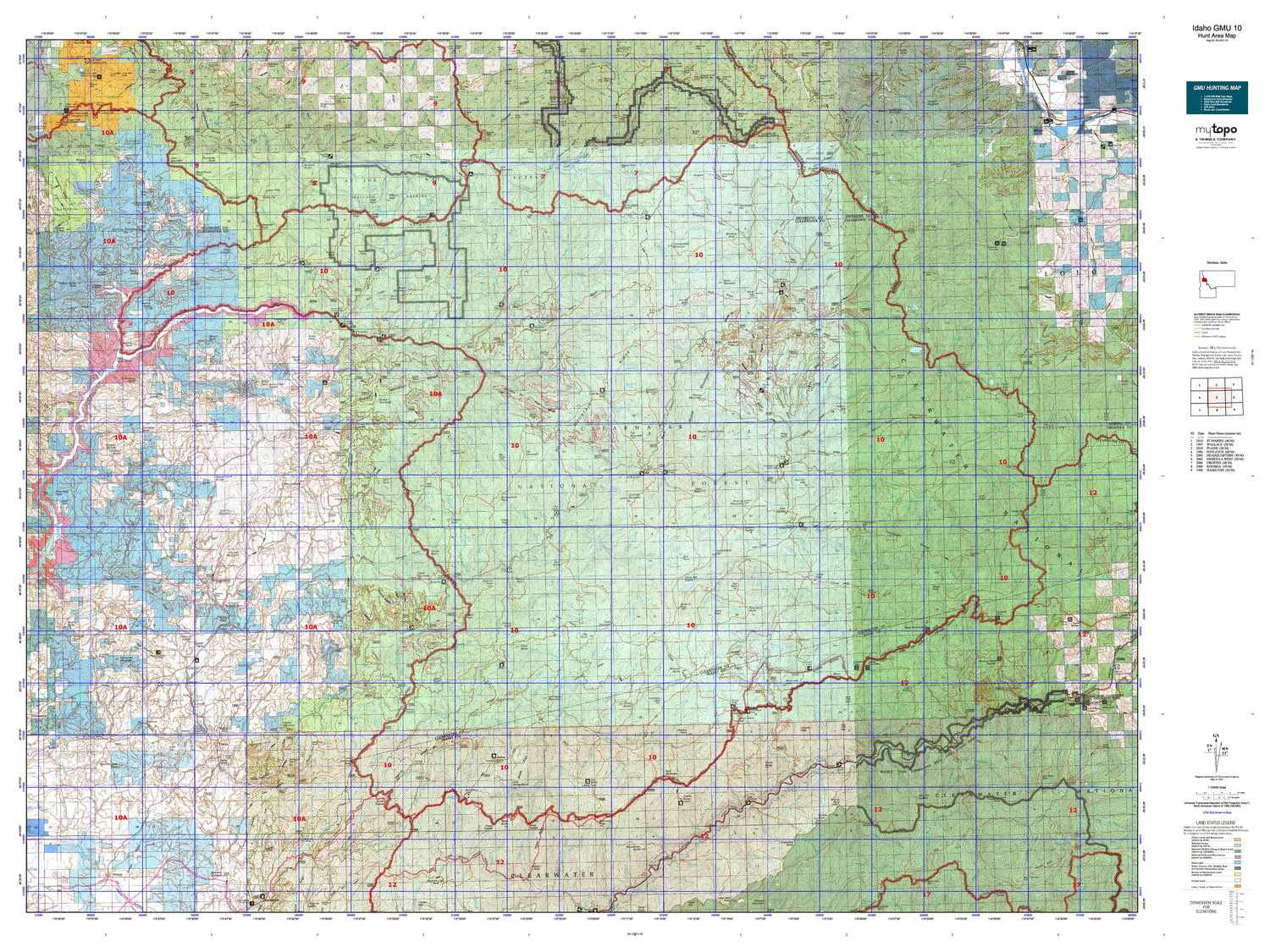 Idaho GMU 10 Map Image