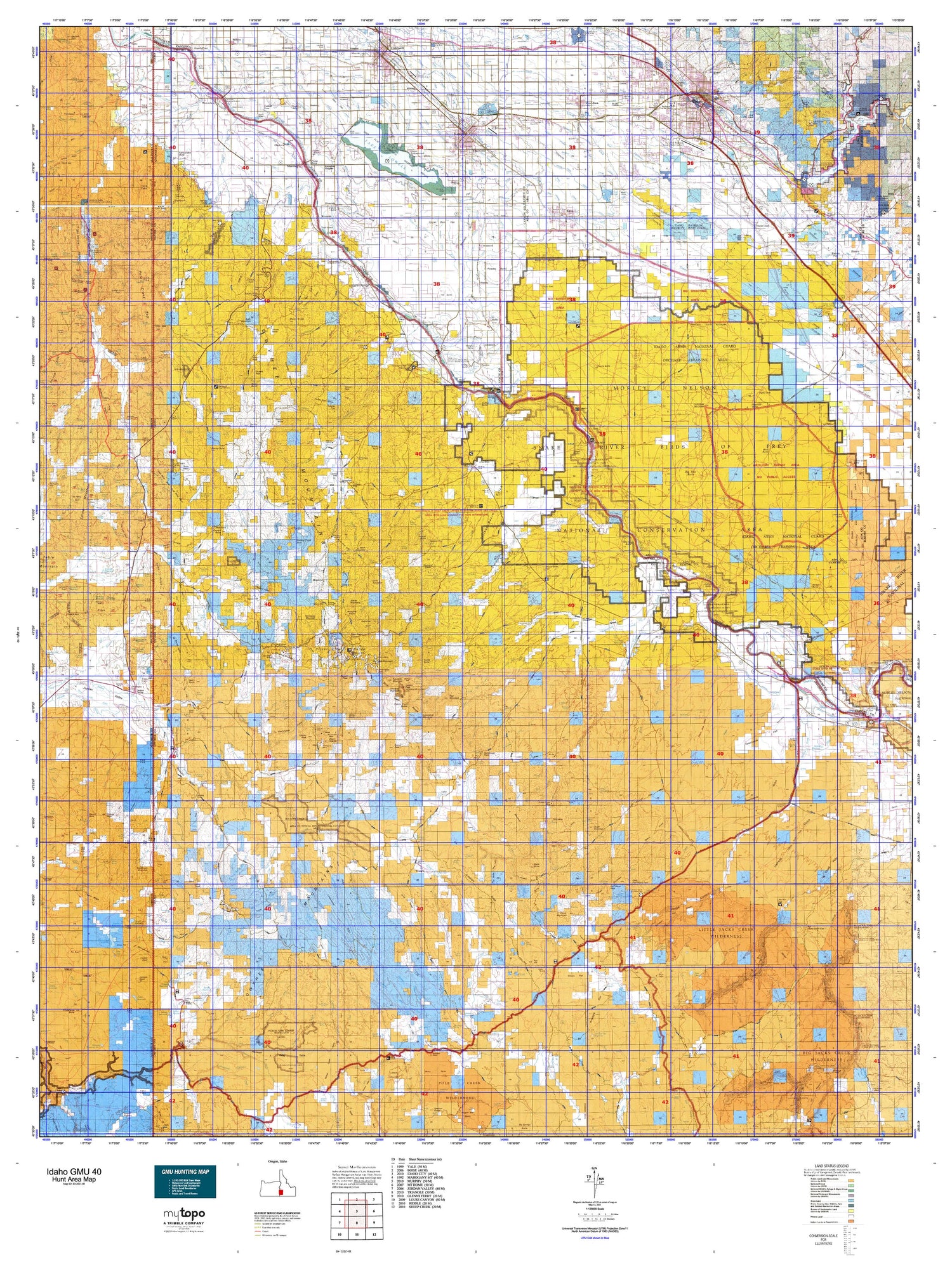 Idaho GMU 40 Map Image