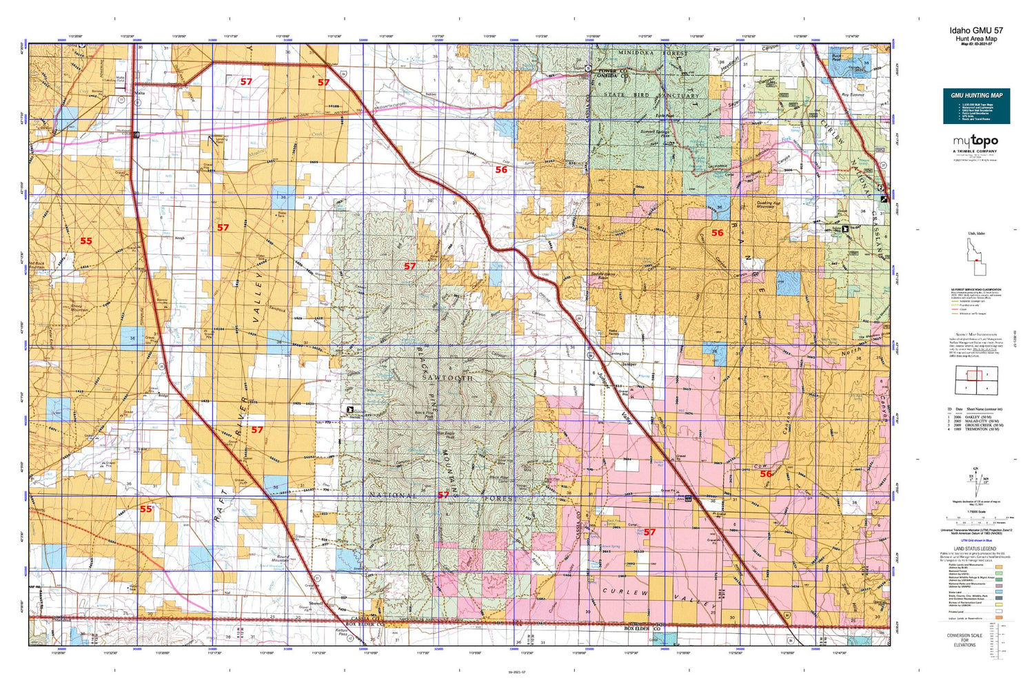 Idaho GMU 57 Map Image