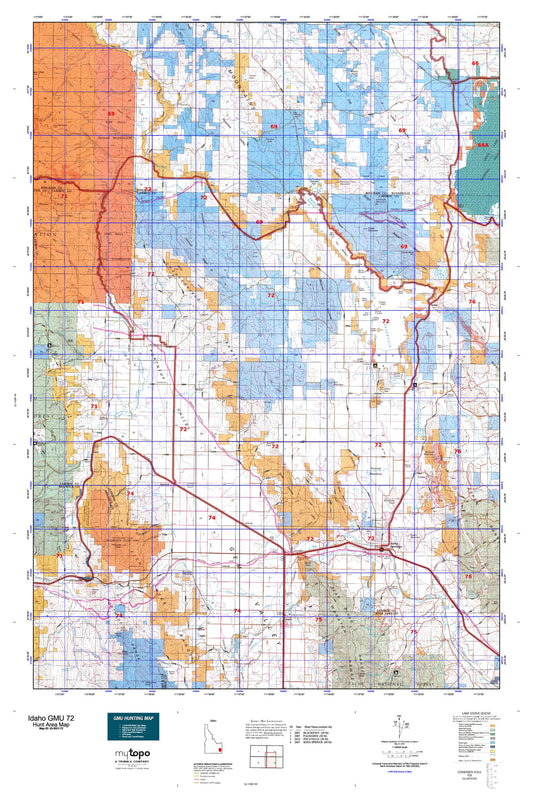 Idaho GMU 72 Map Image