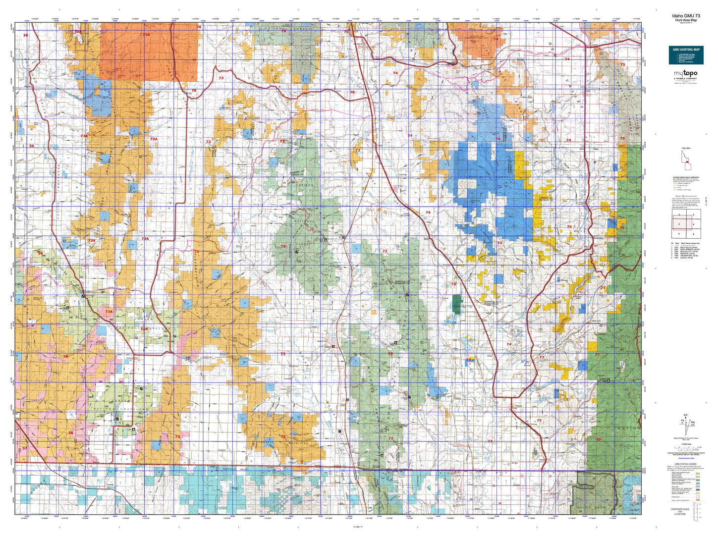 Idaho GMU 73 Map Image