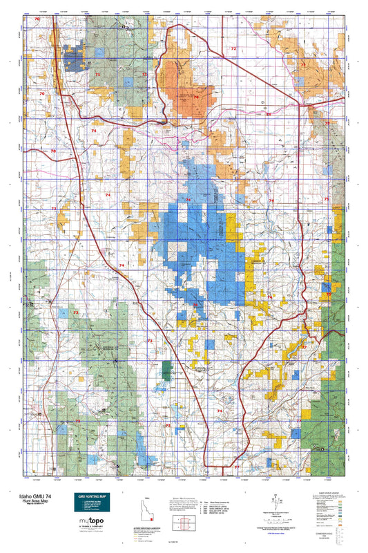 Idaho GMU 74 Map Image