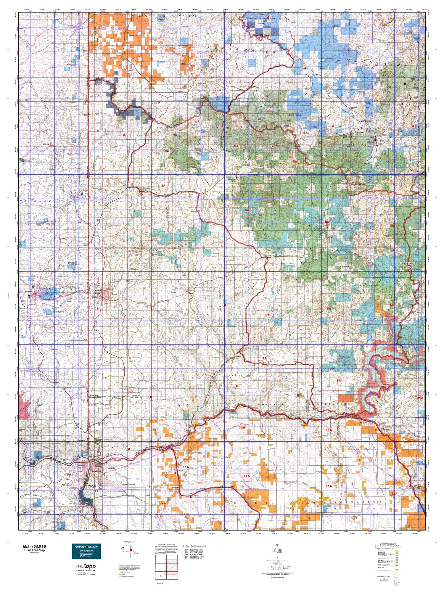 Idaho GMU 8 Map Image