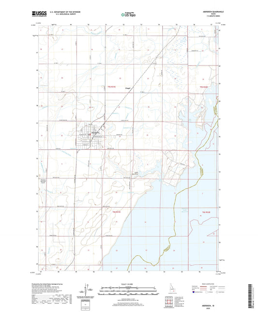 Aberdeen Idaho US Topo Map Image