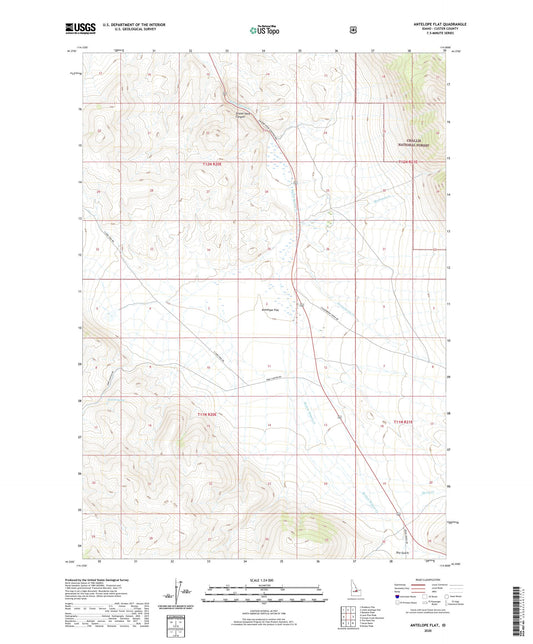 Antelope Flat Idaho US Topo Map Image