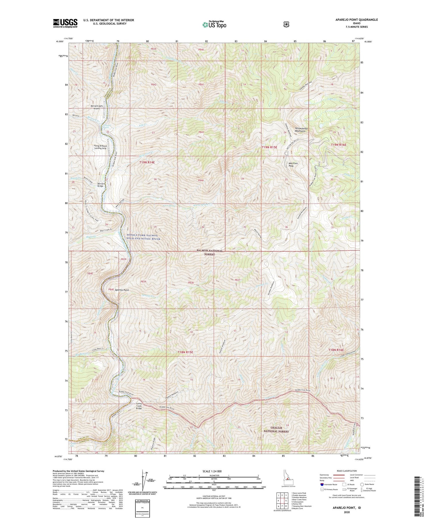 Aparejo Point Idaho US Topo Map Image