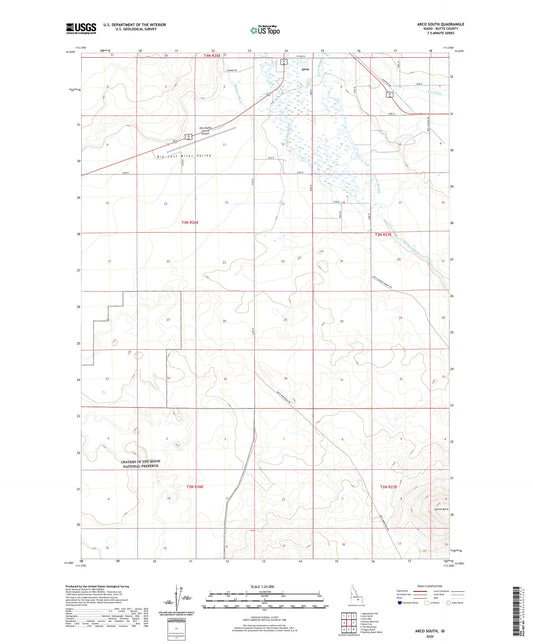 Arco South Idaho US Topo Map Image