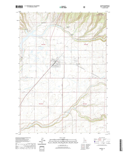 Ashton Idaho US Topo Map Image