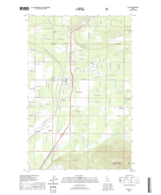 Athol Idaho US Topo Map Image