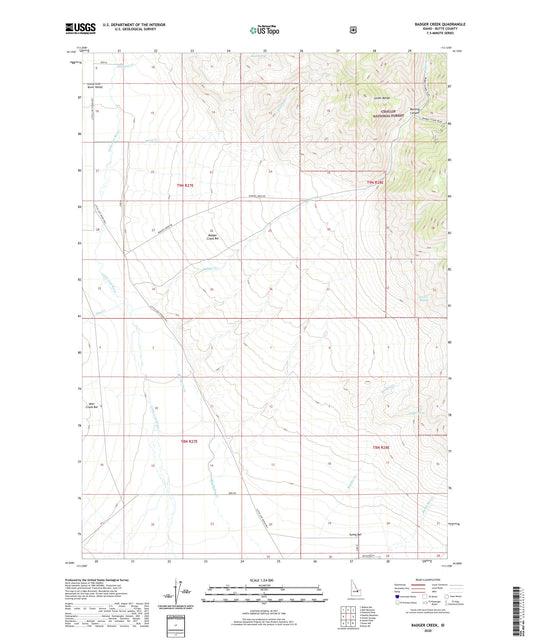 Badger Creek Idaho US Topo Map Image