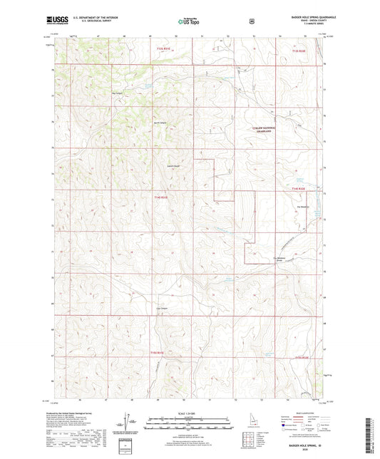 Badger Hole Spring Idaho US Topo Map Image