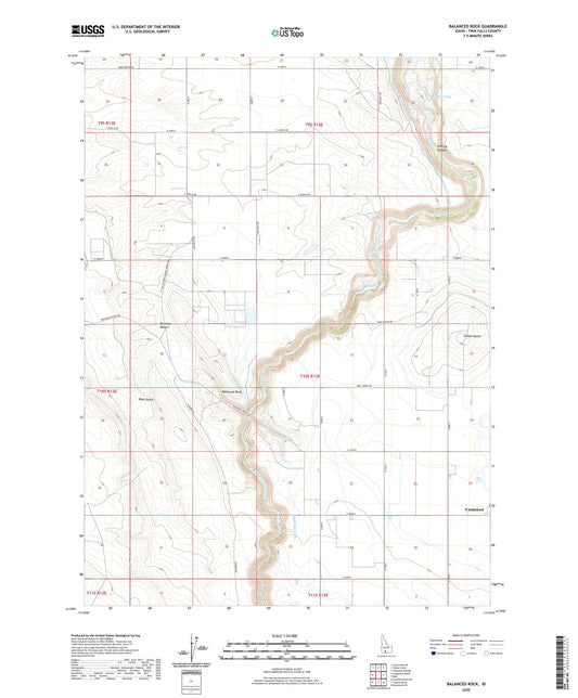 Balanced Rock Idaho US Topo Map Image