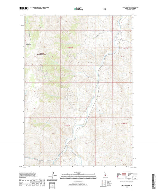 Bald Mountain Idaho US Topo Map Image