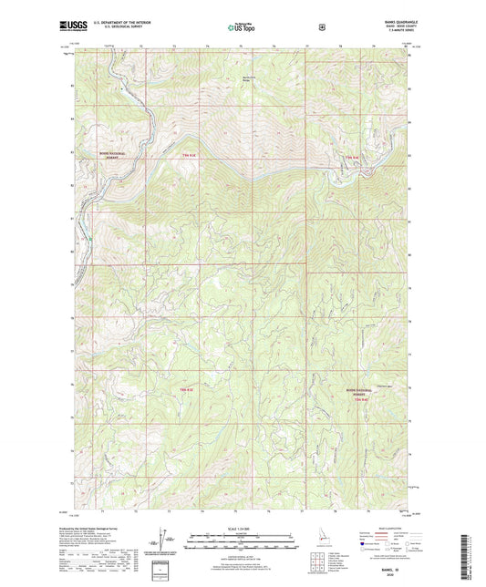 Banks Idaho US Topo Map Image