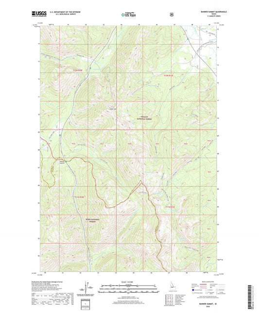 Banner Summit Idaho US Topo Map Image