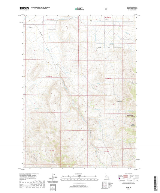 Basin Idaho US Topo Map Image
