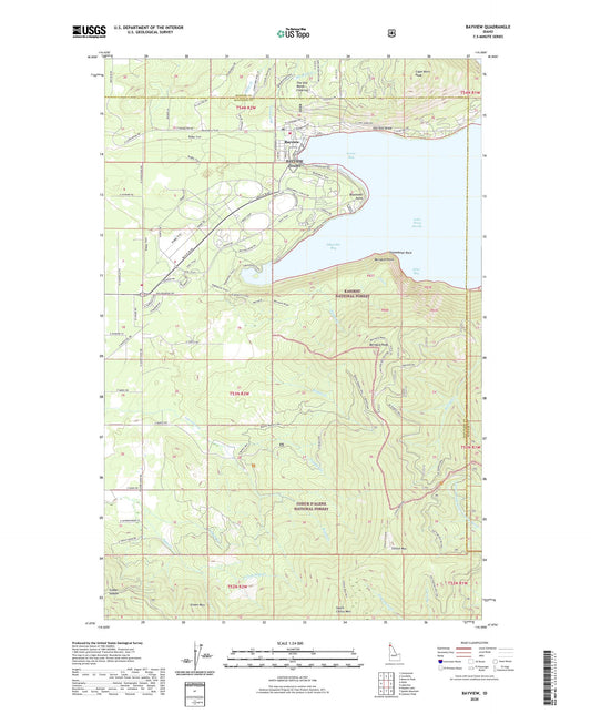 Bayview Idaho US Topo Map Image