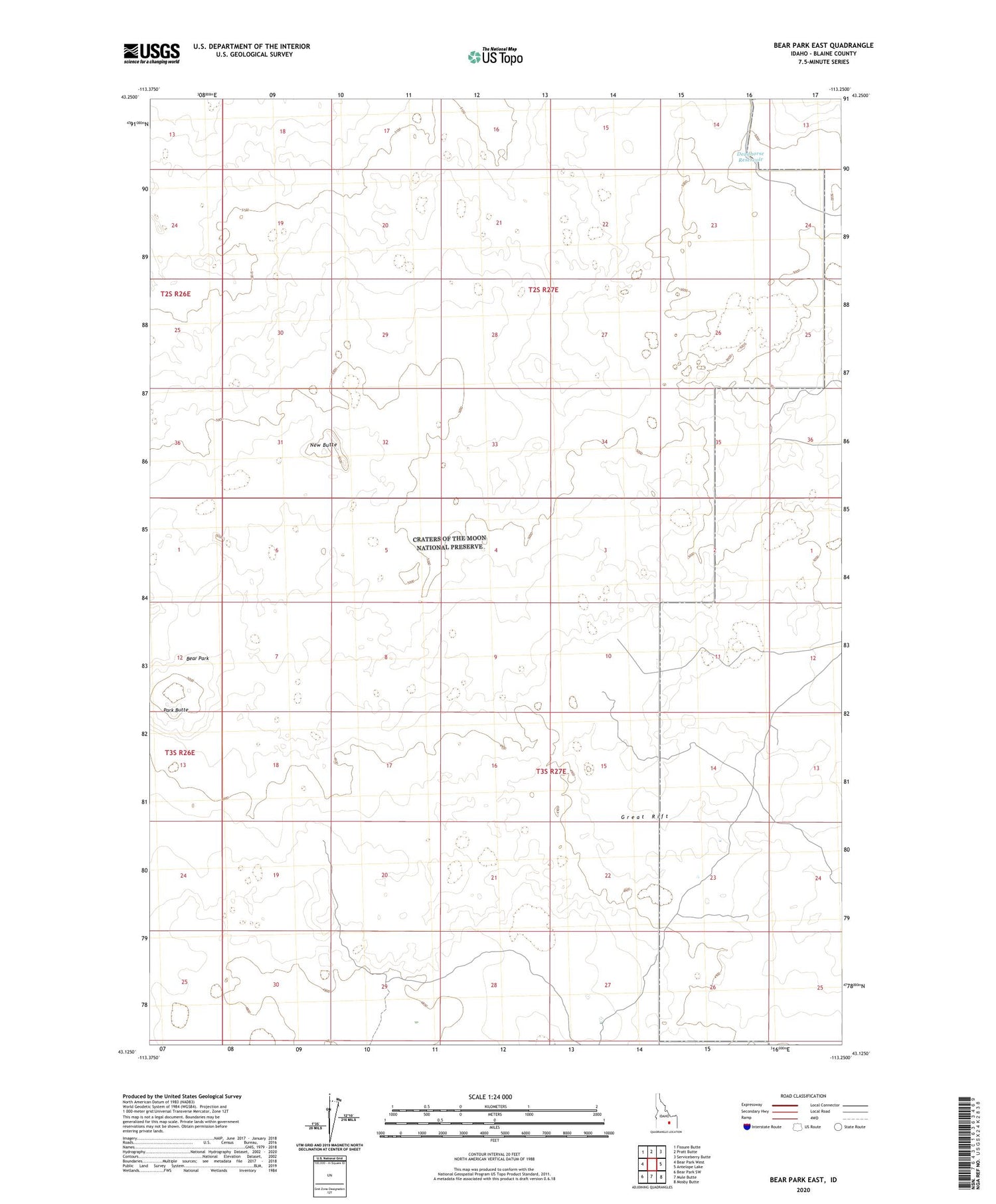 Bear Park East Idaho US Topo Map Image