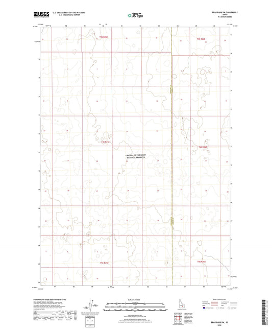 Bear Park SW Idaho US Topo Map Image