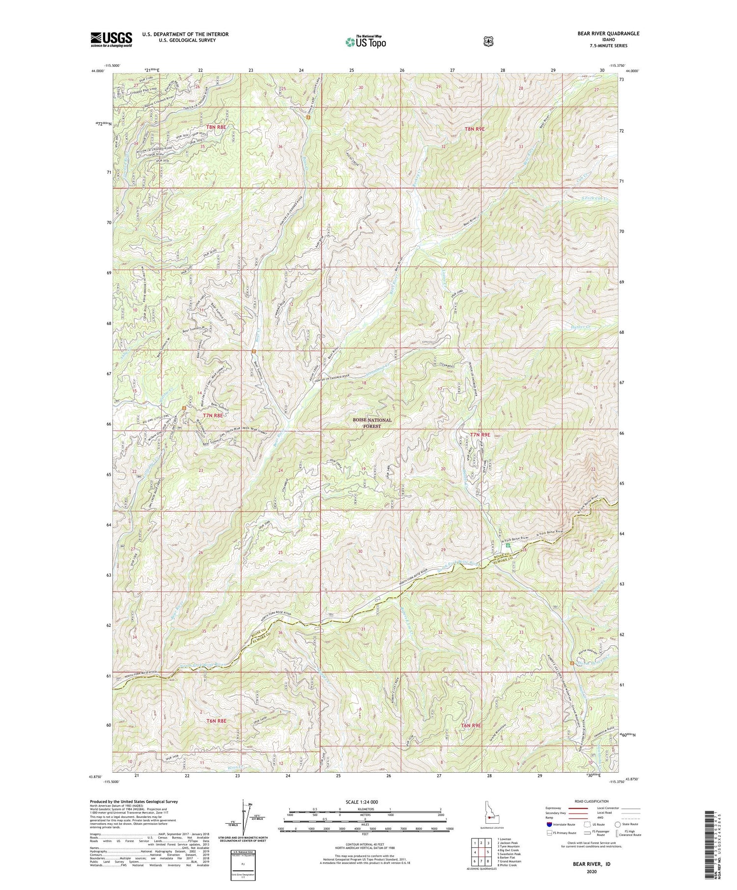 Bear River Idaho US Topo Map Image