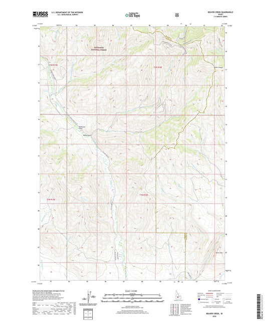 Beaver Creek Idaho US Topo Map Image