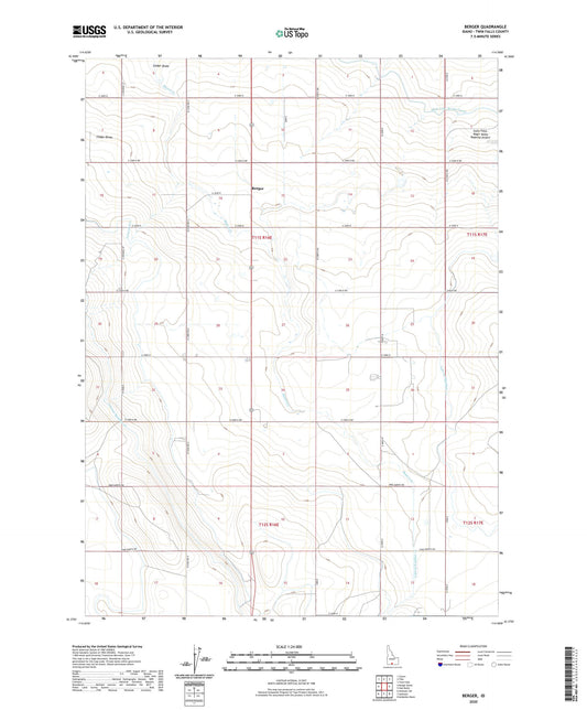 Berger Idaho US Topo Map Image