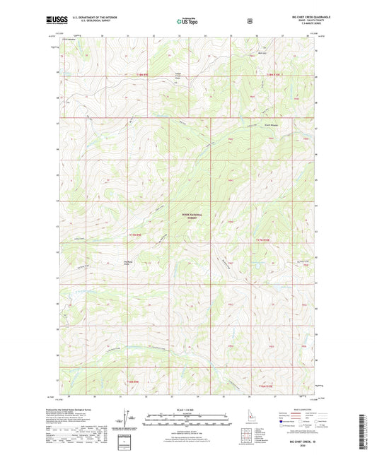 Big Chief Creek Idaho US Topo Map Image