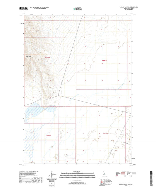 Big Lost River Sinks Idaho US Topo Map Image