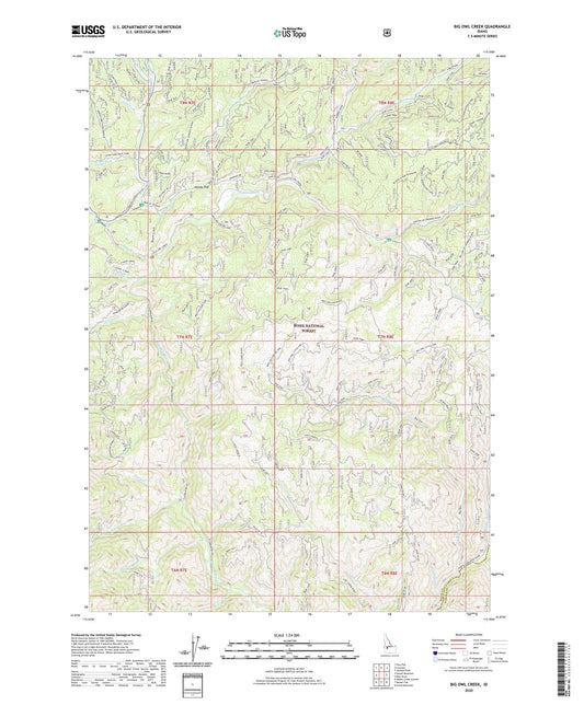 Big Owl Creek Idaho US Topo Map Image