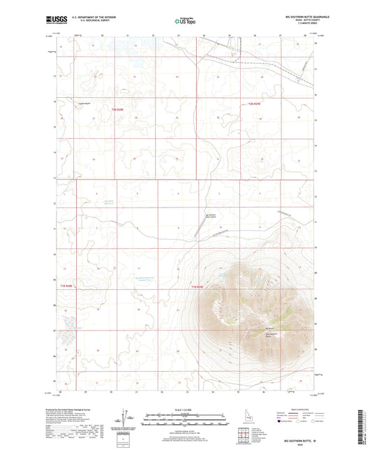 Big Southern Butte Idaho US Topo Map Image