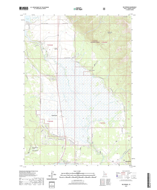 Big Springs Idaho US Topo Map Image