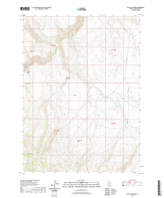 Black Leg Creek Idaho US Topo Map Image