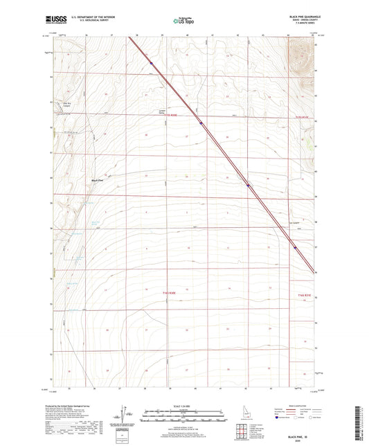 Black Pine Idaho US Topo Map Image